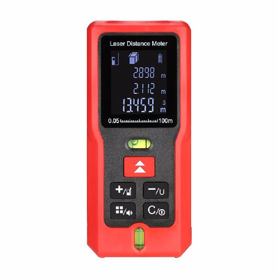 

100m328ft minft Mini Handheld LCD Digital Laser Distance Meter with 2 Bubble Levels Range Finder Diastimeter Distance Area Volu