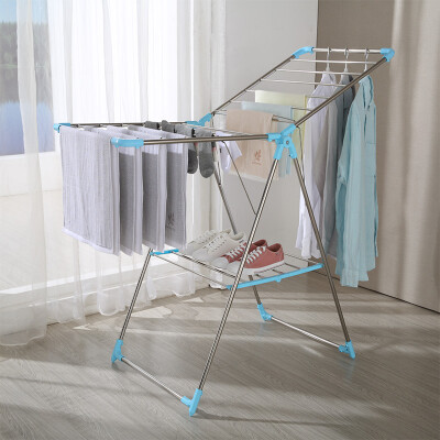 

Yipin home YIPIN drying rack drying clip stainless steel wing type floor-folding multi-purpose hanger indoor&outdoor balcony drying rack LS1355 stainless steel air drying rack