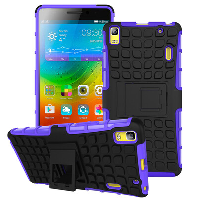 

MOONCASE Lenovo K3 Note Tire Texture Hybrid Kickstand PC+TPU Full Rugged Protective 2 IN 1 Case Cover For Lenovo K3 Note [A7000] (5.5
