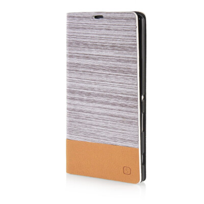 

MOONCASE Canvas Design Leather Side Flip Wallet Pouch Stand Shell Back ЧЕХОЛ ДЛЯ Sony Xperia T3 Light Brown