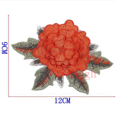 

Twilingh Red Rose Embroidered Flower Mixed Color Lace Flowers Sew On Patch Stickers Applique For Women Clothing
