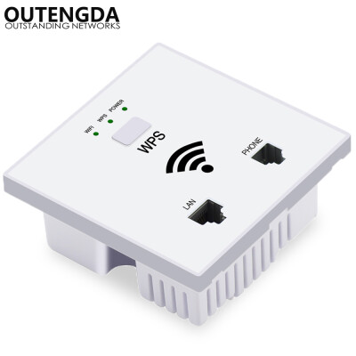 

300Mbps in Wall WiFi Access Point Wireless Socket AP for Hotel WiFi Project Support AC Management RJ45 RJ11 WPS Encryption