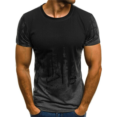 

New Mens Fashion Tide Short Sleeve T-Shirt Mens Casual T-Shirt Summer Fashion Camo Style Slim Sport T-Shirt