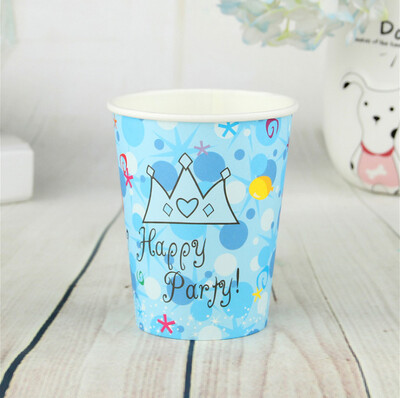 

FANLUS Creative Princess Friendship Birthday Party Paper Cups Disposable Tableware 6pcs Multi Color Party Supplies