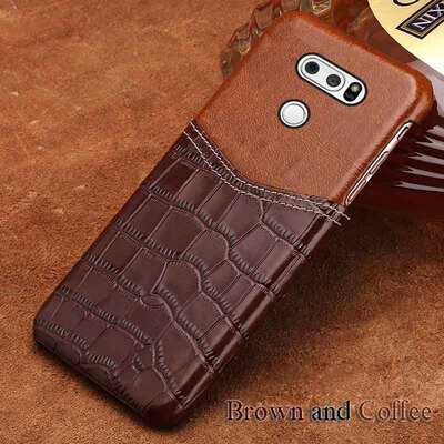 

Genuine Leather Phone Case For LG G6 Case Crocodile Texture & Oil wax leather Back Cover For G3 G4 G5 Case