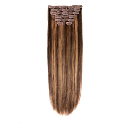 

Bhf Hair Remy Brazilian Virgin Hair Weave Clip In Straight Hair Extension 7PcsLot 120G 1B 4 613 P4613