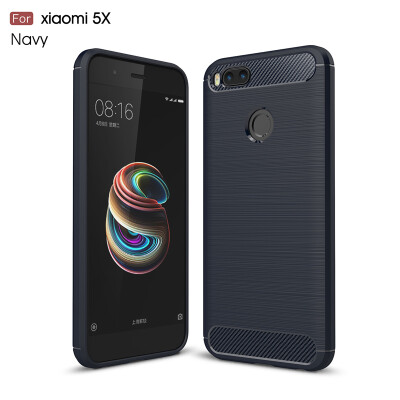 

Goowiiz Phone Case For Xiaomi Mi 5XA1 Fashion Slim Carbon Fiber TPU Soft Silicone Prevent falling