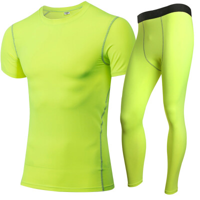 

Quick Dry MenS Sportswear Gym Running Set Short T-Shirt Shorts Sport Suit