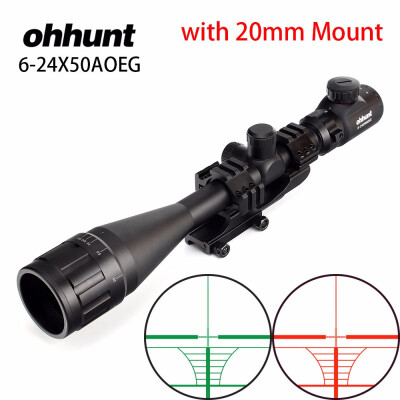 

ohhunt 6-24x50 AOEG Hunting Rifle Scope with Dovetail Or Picatinny rings