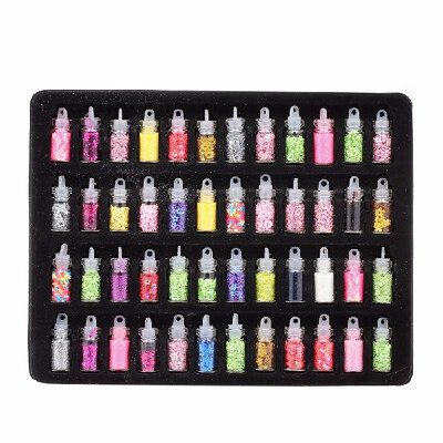 

48 Bottles Set Arcylic Nail Glitter Set Dust Powder for Nail Art Tip Decoration Rhinestone Manicure Nail Art Tool