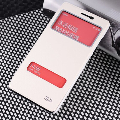 

MOONCASE Window View Design Slim Leather Side Flip Bracket Back Case Cover for XiaoMi RedMi Note (5.5 inch)