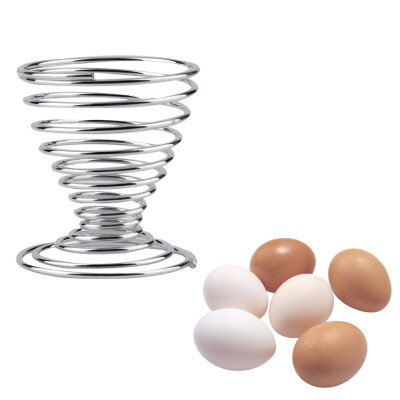 

1pc Stainless Steel Spring Wire Tray Boiled Egg Cups Holder Stand Storage