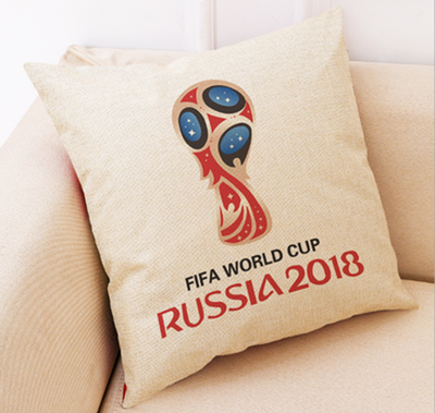 

Cntomlv hot sale New Arrival The 2018 Russia World Cup Home Decor Cushion Cover Soccer Decorative Pillowcovers Wholesale