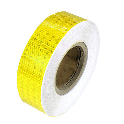 

Teng Chi CT high reflective body warning tape reflective stickers traffic car reflective film reflective strip truck bumper warning tape lattice reflective film 5cm fluorescent yellow 25 m
