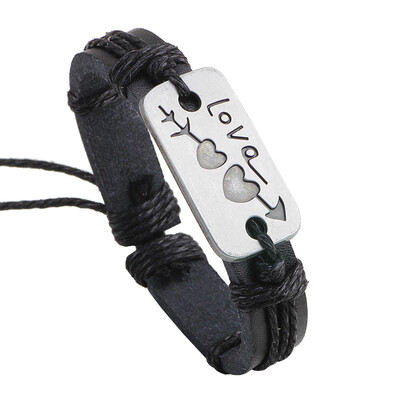 

Стрела носить кожаный браслет любители ювелирные изделия День Святого Валентина подарок персонализированные украшения