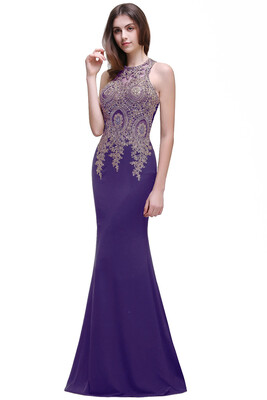 

Sleeveless Navy Blue Evening Dresses ｜ 2018 New Arrival Mermaid Prom Dresses