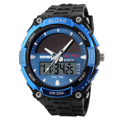 

SKMEI 0931 Mens Energy Solar Digital Military Waterproof Sport LED Watches