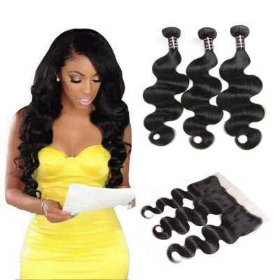 

Ishow Hair Best Selling 7A Brazilian Body Wave Frontal Closure With 3Bundles 13x4 Ear To Ear Lace Frontal Free Shipping