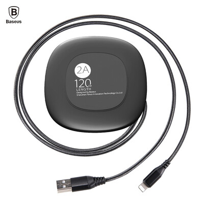 

Baseus 8 Pin Storage Retractable Bobbin Winder Cable Organizer 2A Fast Charging Data Cord 12M Adjustable Length