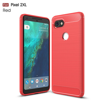 

Goowiiz Phone Case For Google Pixel 2Pixel 2XL Fashion Slim Carbon Fiber TPU Soft Silicone Prevent falling