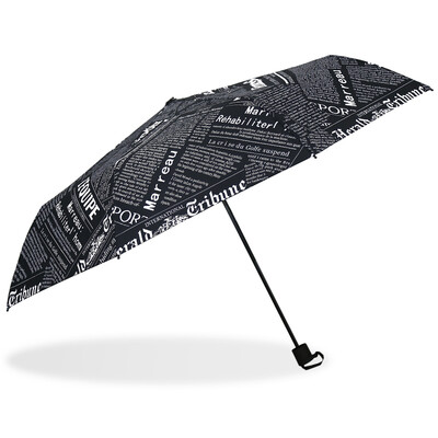 

Cmon black newspaper manual three fold umbrella increase umbrella mens folding business oversized three fold manual folding umbrella female
