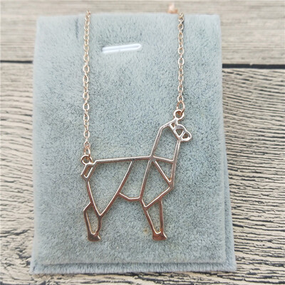 

New Origami Alpaca Necklace Origami Alpaca Charm Female&Male Gift Necklace Fashion Women Jewellery Geometric Jewellery