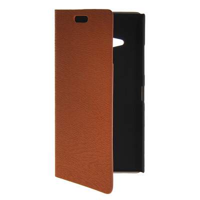 

MOONCASE Slim Leather Side Flip Wallet Card Slot Pouch with Kickstand Shell Back чехол для Nokia Lumia 730 Brown