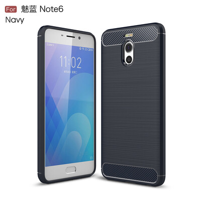 

Goowiiz Phone Case For Meizu Meilan M6 NoteS6 Fashion Slim Carbon Fiber TPU Soft Silicone Prevent falling