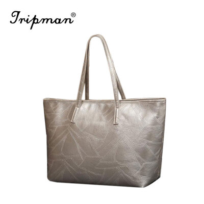 

2016 New fashion women solid handbag shoulder bags all-match ladies patchwork tote bag large capacity