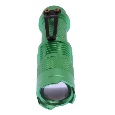 

GREEN Mini LED Flashlight Torch Adjustable Focus Zoom 7W 300LM Light Lamp