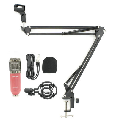 

Professional BM800 Condenser Microphone for computer Cardioid Audio Studio Vocal Recording Mic with Microphone stand