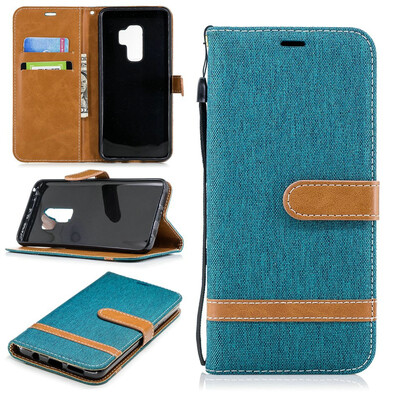

BEFOSPEY Mixed Colors Denim PU LeatherSoft TPU Card Slot Stand Wallet Case For Samsung Galaxy S9201862"