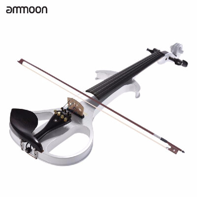 

Exquisite VE-209 Full Size 44 Solid Wood Silent Electric Violin Fiddle with Bow Hard Case Tuner Headphone Rosin Audio Cable Extra