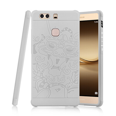 

Goowiiz Phone Case For Huawei P9P9 PlusP9 LiteG9 Lite Carved Dragon Thin Matte soft Silicone Prevent falling