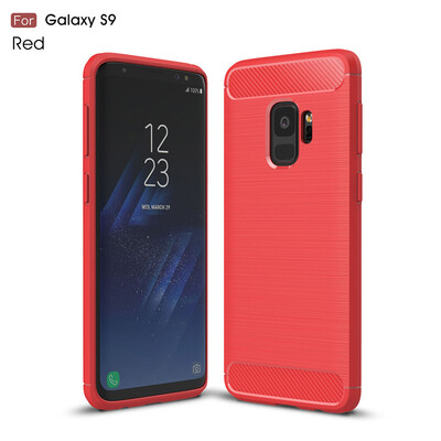 

For Samsung Galaxy S9 Carbon Fiber Phone Cases Soft TPU Anti-Knock Cover For Samsung Galaxy S9 Case