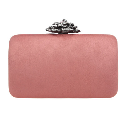

Fawziya Crystal Rose Cocktail Purses For Women Burgundy Velvet Clutch