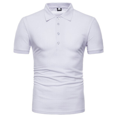 

Summer Fashion New Mens Print Short-sleeved Polo T-shirt