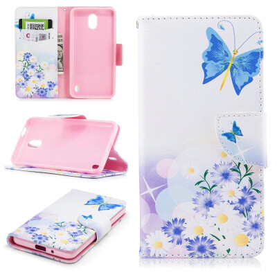 

BEFOSPEY Painting PU LeatherSoft TPU Card Slot Stand Wallet Case For Nokia 250"2017