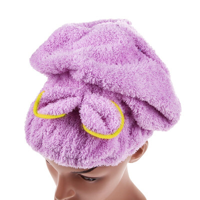 

Cntomlv hot sale Microfiber Solid Quickly Dry Hair Hat Women Girls Ladies Cap Bath Accessories Drying Towel Head Wrap Hat