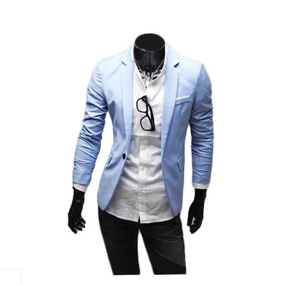 

Zogaa Korean Men's Suit Pure Color Slim Casual