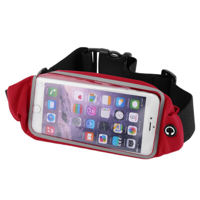 

Waterproof Sport Waist Belt Bag Zip Pouch Wallet For iPhone 6 Plus 55 Red