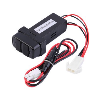 

New Dual USB Ports Dashboard Mount Fast Charger 5V for Mitsubishi Car