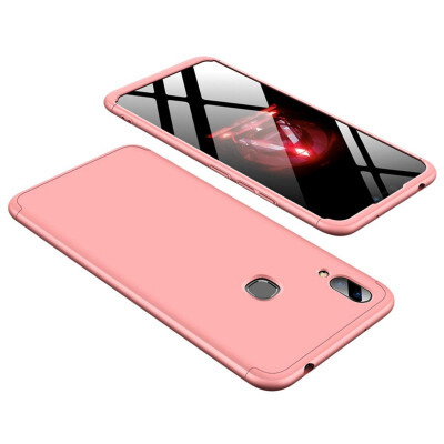 

MOONCASE Three-parts structure design Full Protection Hard Plastic Combination Case for Vivo X21i Pink