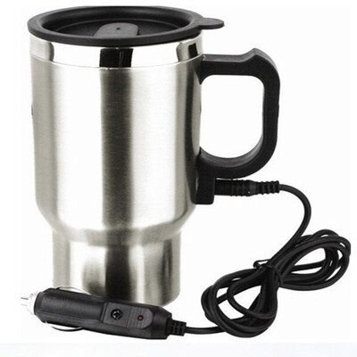 

Stainless steel car electric cup Kettle car heaters vehicle boiling water cup 450ml 12V cigarette lighter converter car styling