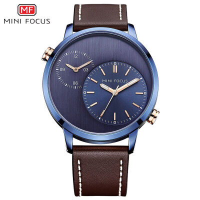 

MINI FOCUS Leather Strap Fashion Men Watch MF0035G