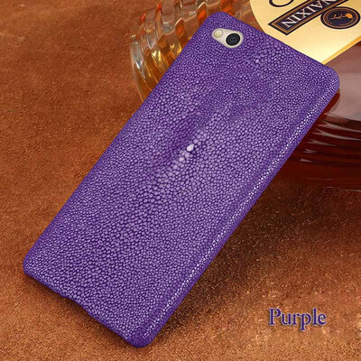

Genuine Leather Phone Case For Xiaomi 5C Case Natural Pearl Fish Skin Back Cover For Redmi 4 4X 5 5X Case