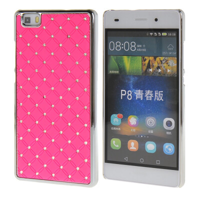 

MOONCASE Case Hard Luxury Chrome Rhinestone Bling Star Back Case Cover for Huawei Ascend P8 Lite Pink