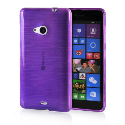 

MOONCASE Candy colors Soft Flexible Silicone Gel TPU Skin Shell Back ЧЕХОЛ ДЛЯ Microsoft Lumia 535 Purple