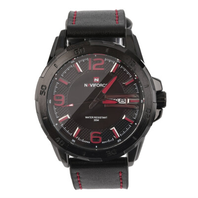 

Masculino Leather Strap Watch Men's Quartz Wristwatches NAVIFORCE NF9055