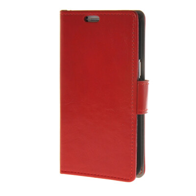 

MOONCASE Smooth Skin PU Wallet Flip Card Stand Back Leather Case Cover for Samsung Galaxy J1 Red